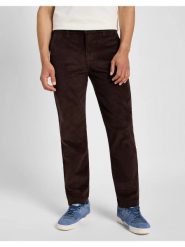 LEE MĘSKIE SPODNIE MATERIAŁOWE REGULAR CHINO ESPRESSO 112355776 L71F007765. Brązowe jeansy męskie Lee, z jeansu. Za 229.99 zł.