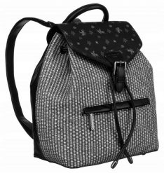 Plecak damski David Jones 6875-3 czarny. Czarne plecaki damskie David Jones, bez wzorów, ze skóry ekologicznej. Za 149.99 zł.