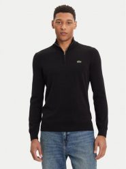 Lacoste Sweter AH1980 Czarny Classic Fit. Czarne swetry męskie Lacoste, m, bez wzorów, z bawełny, bez kołnierzyka, bez ramiączek. Za 549.99 zł.