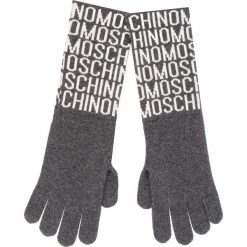 Rękawiczki Damskie MOSCHINO - 65132 M1881 015. Szare rękawiczki damskie MOSCHINO, bez wzorów, z kaszmiru. W wyprzedaży za 269.00 zł.