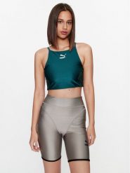 Puma Top T7 621462 Zielony Tight Fit. Zielone topy damskie Puma, xs, bez wzorów, z syntetyku, bez kołnierzyka, bez ramiączek. Za 139.99 zł.