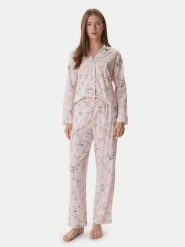 LAUREN RALPH LAUREN Piżama ILN92493 Różowy Relaxed Fit. Czerwone piżamy damskie Lauren Ralph Lauren, bez wzorów, z bawełny, bez ramiączek. Za 529.99 zł.