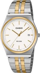 Zegarek Casio Casio Timeless MTP-B145SG-7A Zegarek męski biała tarcza 40 mm. Białe zegarki męskie Casio, bez wzorów. Za 330.99 zł.