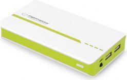Powerbank Esperanza Atom 11000mAh Biało-zielony. Białe powerbanki Esperanza. Za 41.78 zł.