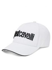 Just Cavalli Czapka z daszkiem 78RAZK30 ZG192 Biały. Białe czapki damskie Just Cavalli, bez wzorów, z bawełny. Za 159.99 zł.