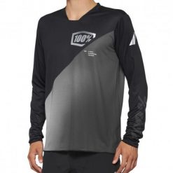 Koszulka rowerowa męska 100% R-Core X LS. Czarne bluzy męskie 100%, m, bez wzorów, sportowe, bez ramiączek, bez kaptura. Za 229.99 zł.