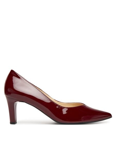 HÖGL Czółenka Margot 0-106704-4400 Bordowy. Czerwone czółenka damskie HÖGL, bez wzorów, z lakierowanej skóry, bez obcasa, bez zapięcia. Za 399.99 zł.