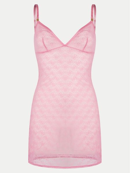 Guess Koszula nocna O5RX02 KCLB0 Różowy Slim Fit. Czerwone koszule nocne damskie Guess, z aplikacjami, z syntetyku, bez ramiączek. Za 119.99 zł.