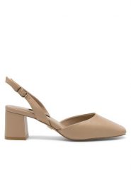 GINO ROSSI Czółenka TEODORA-VII97-39 Beżowy. Brązowe czółenka damskie Gino Rossi, bez wzorów, ze skóry, bez obcasa, bez zapięcia. Za 329.99 zł.