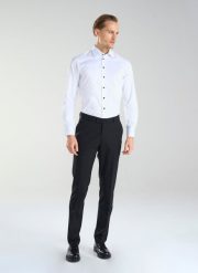 PAKO LORENTE – Biała koszula męska z bawełny P24SP-1X-036-B-S - Pako Lorente. Białe koszule męskie Pako Lorente, m, bez wzorów, z bawełny, eleganckie, bez kołnierzyka, bez ramiączek. Za 199.99 zł.