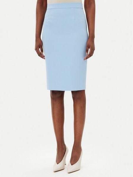 Maryley Spódnica ołówkowa 25EB701/43MA Błękitny Regular Fit. Niebieskie spódnice damskie Maryley, l, bez wzorów, z syntetyku, ołówkowe. Za 139.99 zł.