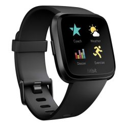 Second Life - Zegarek sportowy Versa - Stan Doskonały. Czarne zegarki męskie FitBit, z aplikacjami. Za 169.99 zł.