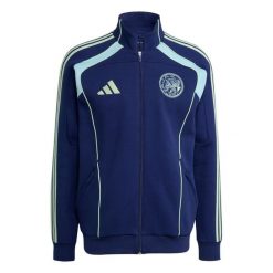 Kurtka dresowa Ajax Amsterdam UBP Doubleknit 2025/26. Niebieskie kurtki męskie Adidas, xl, bez wzorów, z dresówki, eleganckie, bez kaptura. Za 370.50 zł.