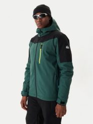Quiksilver Kurtka snowboardowa Titano EQYTJ03513 Zielony Slim Fit. Zielone kurtki sportowe męskie Quiksilver, na zimę, m, bez wzorów, z syntetyku, bez kaptura, narciarskie. Za 629.99 zł.