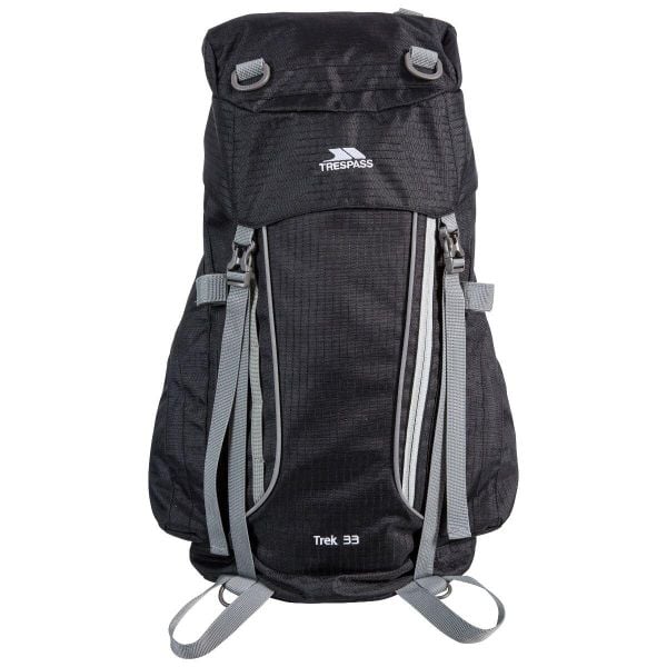 Plecak Trek 33 (33 Litry). Szare plecaki damskie Trespass, bez wzorów, z materiału. Za 229.99 zł.