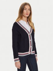 Motivi Kardigan M4266000721N Granatowy Regular Fit. Niebieskie kardigany damskie Motivi, m, bez wzorów, z syntetyku, bez kołnierzyka. Za 199.99 zł.