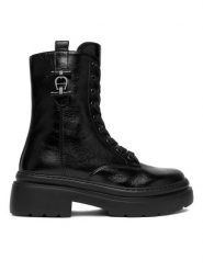 Aigner Trzewiki 1252020 Czarny. Czarne botki damskie Aigner, bez wzorów, ze skóry, bez obcasa, na płaskiej podeszwie, bez zapięcia. Za 1,539.00 zł.