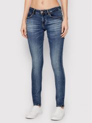 Guess Jeansy Annette W2YA99 D4Q02 Niebieski Skinny Fit. Niebieskie jeansy damskie Guess, z aplikacjami, z bawełny. Za 289.99 zł.