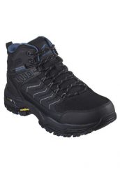 Buty trekkingowe męskie, Skechers Arch Fit Dawson-Raveno. Czarne trekkingi męskie Skechers, z materiału, bez zapięcia. Za 582.00 zł.