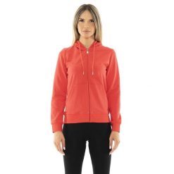 Bluza z bawełna z kaptur na co dzień na siłownię. Czerwone bluzy damskie LEONE 1947 APPAREL, bez wzorów, z bawełny, sportowe, bez ramiączek, bez kaptura. W wyprzedaży za 134.57 zł.