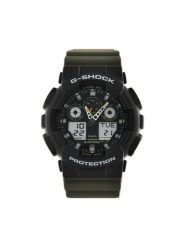 G-Shock Zegarek Two Tune Utility GA-100TU-1A3ER Khaki. Brązowe, cyfrowe zegarki męskie G-Shock, bez wzorów. Za 409.99 zł.