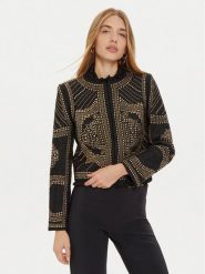 Marciano Guess Kardigan 4BGN0 97192A Czarny Regular Fit. Czarne kardigany damskie Marciano Guess, z aplikacjami, z syntetyku, bez kołnierzyka. Za 849.99 zł.