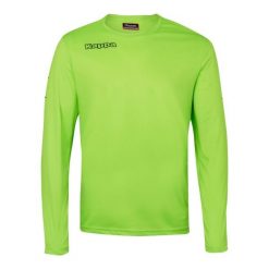 Koszulka bramkarska Kappa4soccer. Zielone bluzy męskie Kappa, bez wzorów, sportowe, bez ramiączek, bez kaptura. Za 215.50 zł.