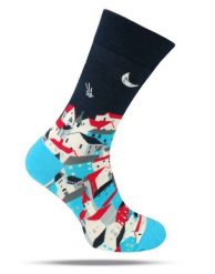 Tematyczne Skarpetki Bawełniane - Widok na Miasto. Skarpety męskie His Story, bez wzorów, z bawełny. Za 34.99 zł.