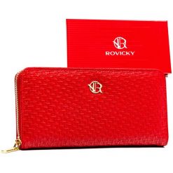 Portfel czerwony Rovicky R-PRK-01-D2. Czerwone portfele damskie ROVICKY, ze skóry ekologicznej. Za 45.00 zł.