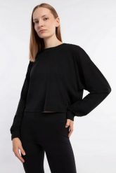 DAMSKA BLUZA ROXY NATUR ACTIV LS J KTTP ERJKT03990-KVJ0 KOLOR CZARNY. Czarne bluzy damskie Roxy, l, bez wzorów, z bawełny, sportowe, bez ramiączek, bez kaptura. Za 219.00 zł.