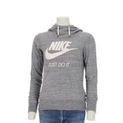 Second life - Nike bluza damska z kapturem - Stan bardzo dobry. Szare bluzy damskie Nike, l, bez wzorów, z tkaniny, sportowe, bez ramiączek, z kapturem. Za 106.46 zł.