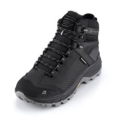 Buty trekkingowe męskie Alpine Pro kneiffe. Czarne buty zimowe męskie Alpine Pro, bez wzorów, z materiału, bez obcasa, bez zapięcia. Za 905.00 zł.