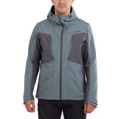 Kurtka softshell męska Fundango Rauris Softshell. Niebieskie kurtki męskie FUNDANGO, m, bez wzorów, z softshellu, bez kaptura, trekkingowe. Za 459.90 zł.