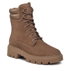 Trapery Timberland. Brązowe trapery damskie Timberland, bez zapięcia. Za 849.99 zł.