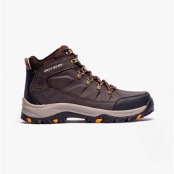 Buty trekkingowe męskie SKECHERS Relment Dagget. Brązowe trekkingi męskie Skechers, bez zapięcia. Za 298.00 zł.