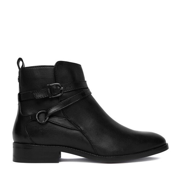 Botki Beverly Hills Polo Club. Czarne botki damskie Beverly Hills Polo Club, bez wzorów, bez obcasa, na płaskiej podeszwie, bez zapięcia. Za 429.99 zł.