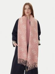 Guess Szalik AW5217 VIS03 Różowy. Czerwone rękawiczki damskie Guess, z aplikacjami, z materiału. Za 239.99 zł.