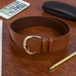 Pasek skórzany BELTIMORE r.95-110 cm D84 brązowy. Brązowe paski damskie bez wzorów. Za 49.90 zł.