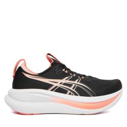 Buty do biegania Asics. Czarne obuwie sportowe damskie Asics, bez wzorów, bez zapięcia, do biegania. Za 899.99 zł.