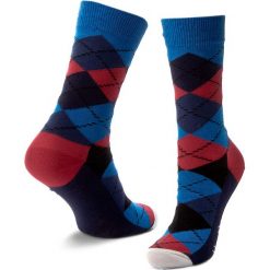 Skarpety Wysokie Unisex HAPPY SOCKS - AR01-067 Granatowy Kolorowy. Niebieskie skarpetki damskie Happy Socks, bez wzorów, z bawełny. W wyprzedaży za 19.00 zł.