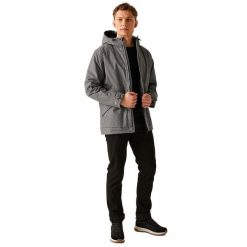 Kurtka Wodoodporna Męska Sterlings IV. Szare kurtki męskie Regatta, l, z aplikacjami, z materiału, z kapturem. Za 110.99 zł.