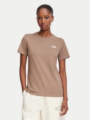 The North Face T-Shirt Evolution Simple Dome Slm NF0A8FX7 Brązowy jasny Regular Fit. Brązowe t-shirty damskie The North Face, m, bez wzorów, z bawełny, bez kołnierzyka, bez ramiączek. Za 119.99 zł.