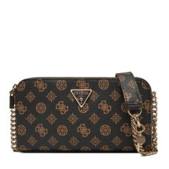 Torebka Guess. Brązowe listonoszki damskie Guess, z aplikacjami, bez dodatków. Za 289.99 zł.