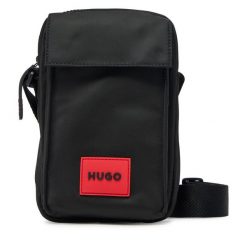 Saszetka HUGO. Czarne saszetki i nerki męskie Hugo, bez wzorów. Za 199.99 zł.