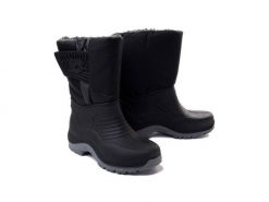 MANITU 120126-1 schwarz, śniegowce damskie. Czarne śniegowce damskie Manitu, bez zapięcia. Za 219.90 zł.
