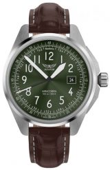 Zegarek męski Aviator V.1.38.0.324.4 brązowy. Brązowe zegarki męskie AVIATOR, bez wzorów. Za 1,590.00 zł.