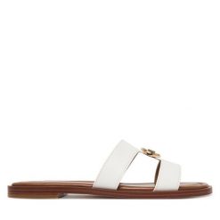 Klapki MICHAEL Michael Kors. Białe klapki damskie MICHAEL Michael Kors, bez wzorów, bez obcasa, bez zapięcia. Za 529.99 zł.