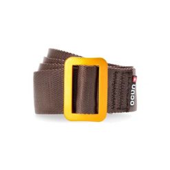 Pasek do spodni Ocun Belt 44 mm - brown/gold. Brązowe spodnie sportowe damskie Ocun, na lato, bez wzorów, sportowe, trekkingowe. Za 86.99 zł.