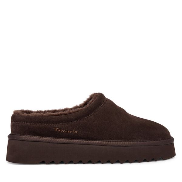 Śniegowce Tamaris. Brązowe śniegowce damskie Tamaris, bez zapięcia. Za 209.99 zł.