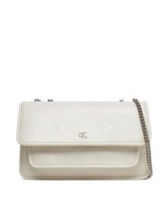 Calvin Klein Jeans Torebka Chain Ew Flap Conv Chain Bag LV04K3084G Écru. Torebki do ręki damskie Calvin Klein Jeans, bez wzorów, z jeansu, bez dodatków. Za 349.99 zł.